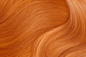 Swatch of light copper hair